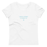 "Cognitive dissonance is personal hell" Women's Eco T-Shirt Frosty Blue