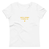 "Cognitive dissonance is personal hell" Women's Eco T-Shirt Hot Yellow