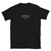 "My beliefs do not make yours wrong." T-Shirt Fuzzy Grey