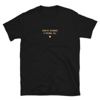 "Cognitive dissonance is personal hell." T-Shirt Crispy Cream