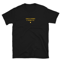 "Cognitive dissonance is personal hell." T-Shirt Hot Yellow