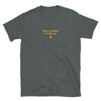 "Cognitive dissonance is personal hell." T-Shirt Hot Yellow