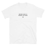 "Inefficiency consists of irrationality and laziness" T-Shirt Louder