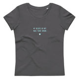 "My beliefs do not make yours wrong" Women's Eco T-Shirt Frosty Blue