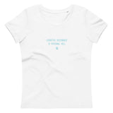 "Cognitive dissonance is personal hell" Women's Eco T-Shirt Frosty Blue