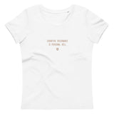 "Cognitive dissonance is personal hell" Women's Eco T-Shirt Pepper Brown